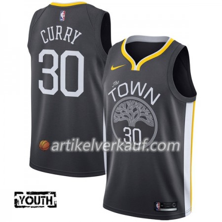 NBA Golden State Warriors Trikot Stephen Curry 30 Nike 2017-18 Schwarz Swingman - Kinder